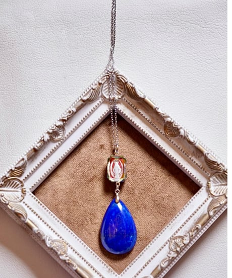 High Quality lapis lazuli × vintage glass（限定１本）