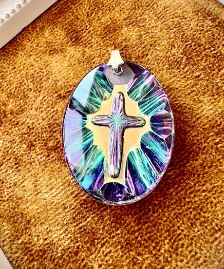 vintage glass cross
