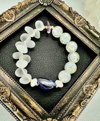 High Quality Blue Sapphire × Rainbow Crackle Quartz × Matte Crystal (限定1本）