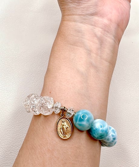 High Quality Larimar × High Quality Crackle Quartz