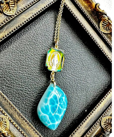 vintage galass × High Quality Ice Larimar