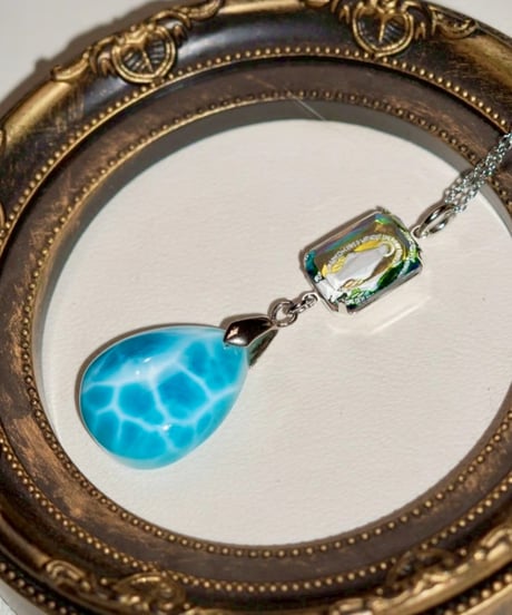 High Quality Larimar × vintage glass（限定１本）