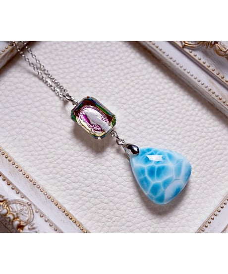 High Quality Larimar × vintage glass（限定１本）