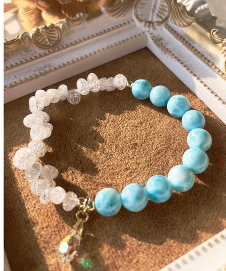 High Quality Larimar  ×  Crackle Quartz