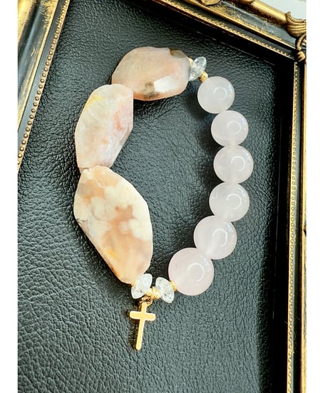 Sakura Flower Agate × Rosequartz