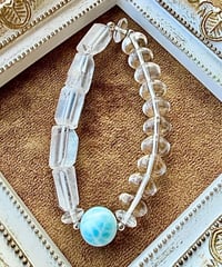 High Quality Larimar × High Quality Crystal × Crystal Roughrock（限定数本）