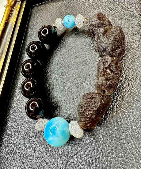 High Quality Larimar × Morion × Cintamani  (限定１本）