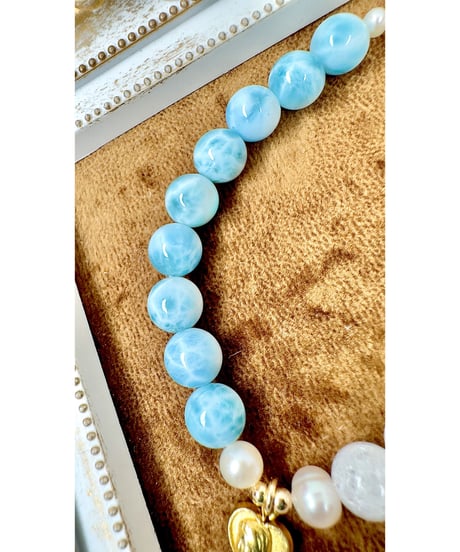 High Quality Larimar × Crackle Quartz