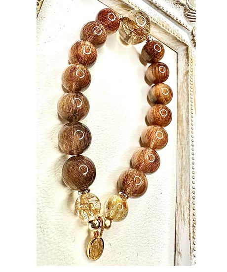 High Quality Copper Rutile × High Quality Golden Rutile Quartz
