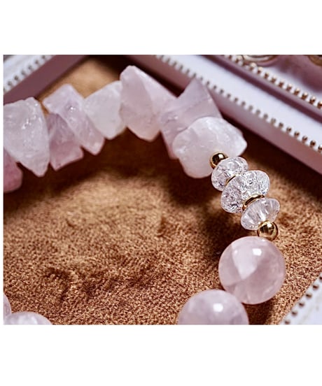 Raw Rosequartz × Crackle Rosequartz