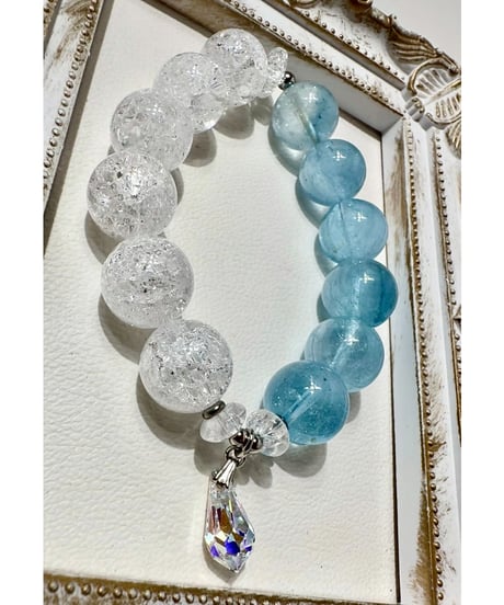 High Quality Aquamarine × Crack Quartz （限定１本）