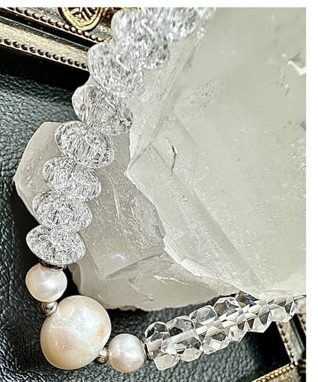 Pearl × Crackle Quartz × Clear Quartz