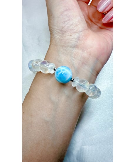 High Quality Royal Rainbow Moonstone × High Quality Larimar（限定1本）