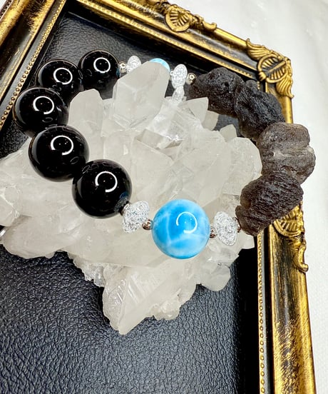 High Quality Larimar × Morion × Cintamani  (限定１本）
