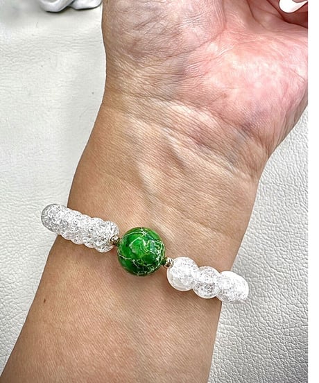 Green Sea Sediment Jasper ×  Crackle Quartz