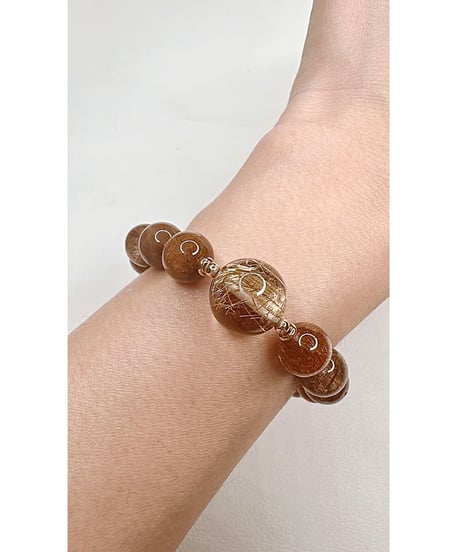 High Quality Copper Rutile × High Quality Golden Rutile Quartz