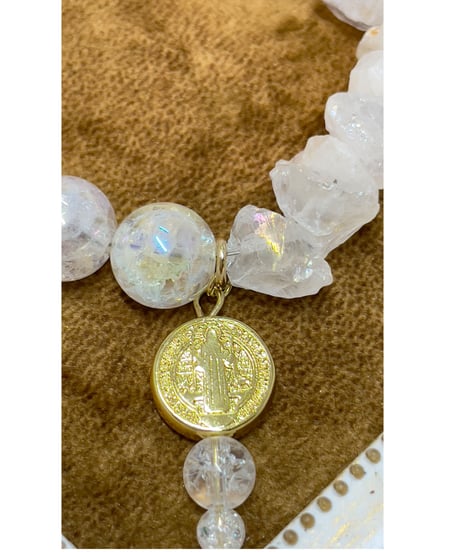 Quartz× Rainbow Crackle Quartz（ベネディクトチャーム）