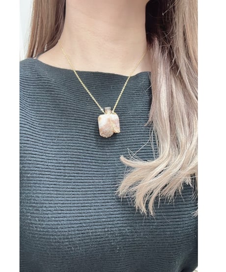Citrine Bottle Pendant Necklace
