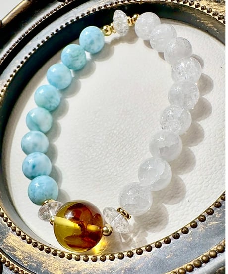 Ice Larimar × Amber × Crack Quartz （限定１本）