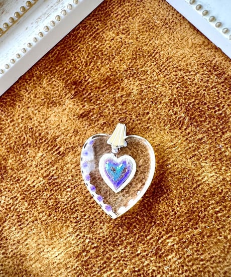 vintage glass heart