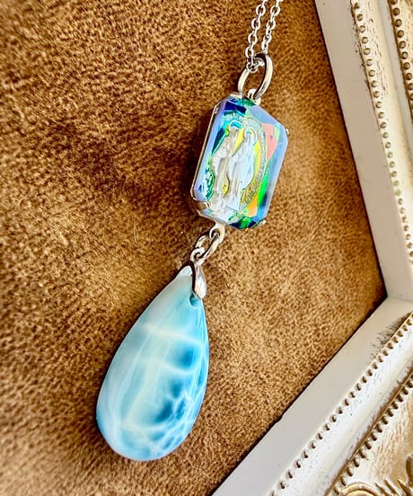 High Quality Larimar × vintage glass（限定１本）