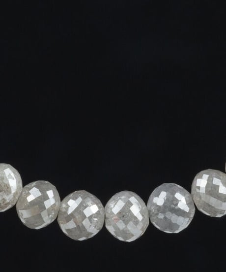 White Diamond Faceted Round Gemstone