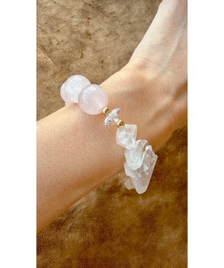 Rosequartz × Crystal 　(数本限定）