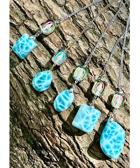 High Quality Larimar × vintage glass（限定１本）