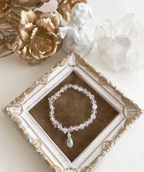 Crystal×crystal bracelet（スワロフスキークリスタルチャーム付）
