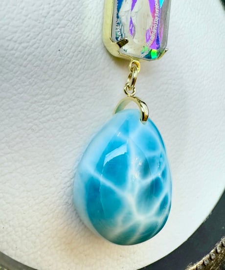 High Quality Larimar × vintage glass（限定１本）