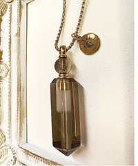 Smoky Quartz Point Bottle Necklace Pendant