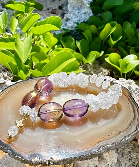 Ametrine × Crackle Quartz　(数本限定）