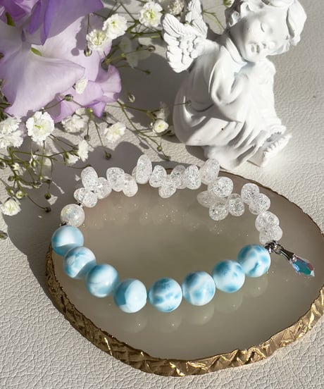 High Quality Larimar ×  Crackle Quartz