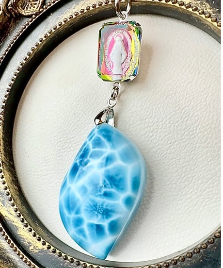 High Quality Larimar × vintage glass（限定１本）