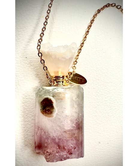 Amethyst Bottle Pendant Necklace