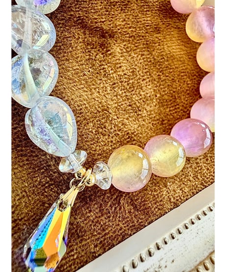 Selenite × Rainbow Crack Quartz
