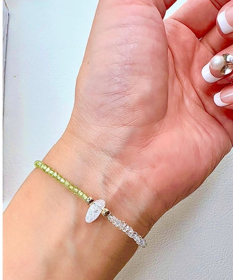 Herkimer Diamond × Peridot
