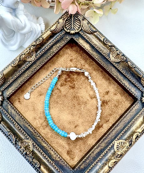Herkimer Diamond × Blue Opal