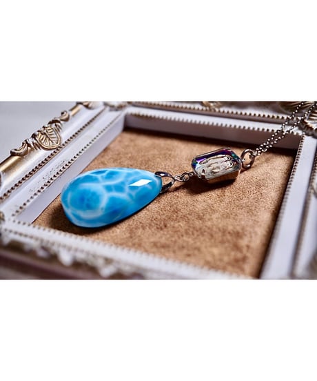 High Quality Larimar × vintage glass（限定１本）