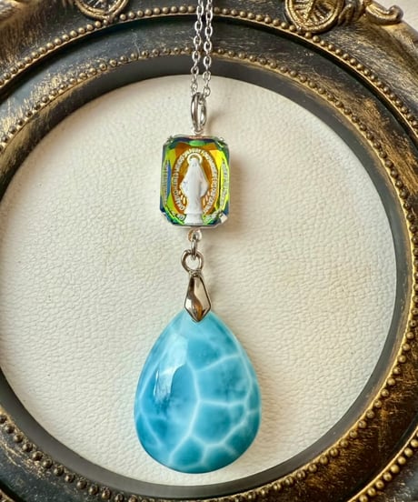 High Quality Larimar × vintage glass（限定１本）