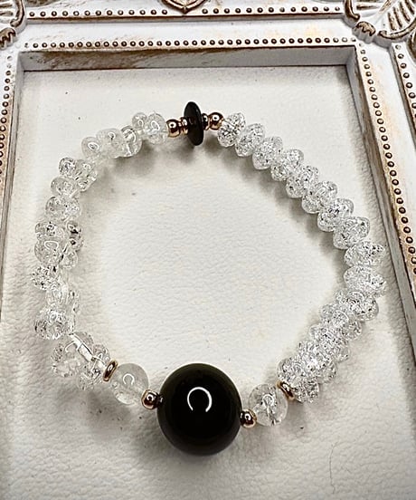 Morion ×  Crackle Quartz × Black Onyx