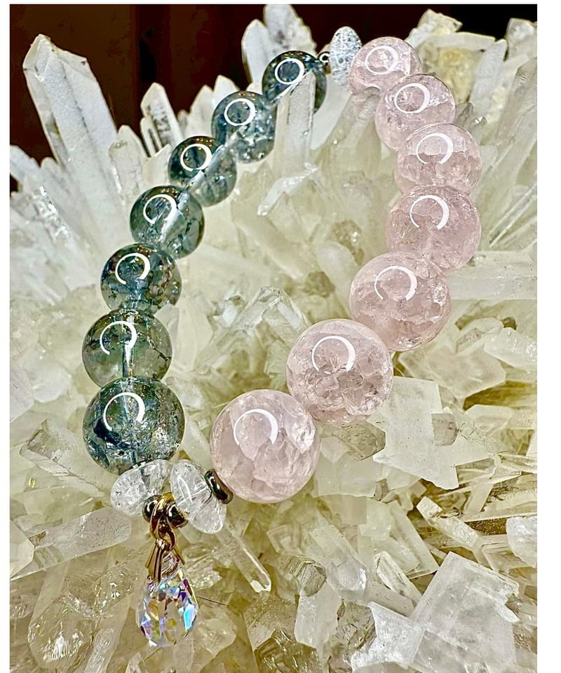 Silver Flash Crystal × Crackle Rosequartz | UNITY