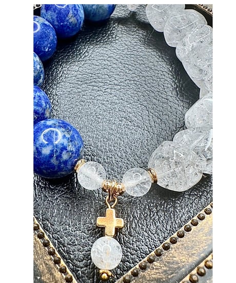 Lapis Lazuli × Crackle Quartz