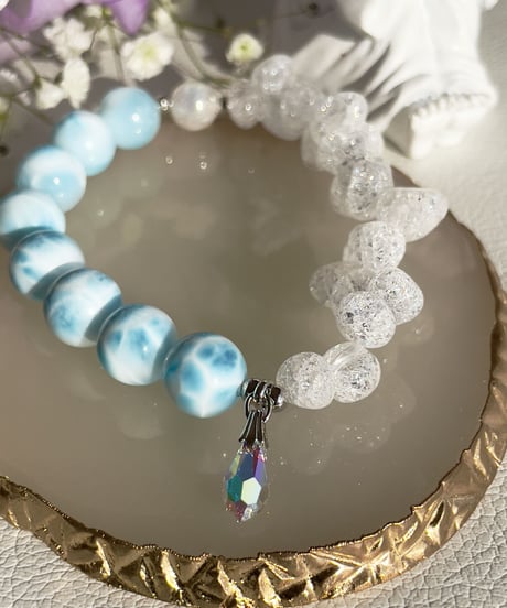 High Quality Larimar ×  Crackle Quartz