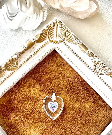 vintage glass heart