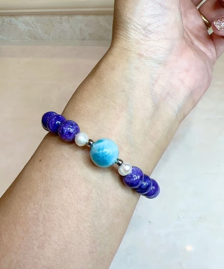 High Quality Charoite × High Quality Larimar