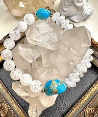 High Quality Kingman Turquoise × Crackle Crystal
