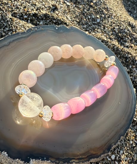 High Quality Himalaya Crystal × Selenite × Rainbow Rosequartz（限定数本）