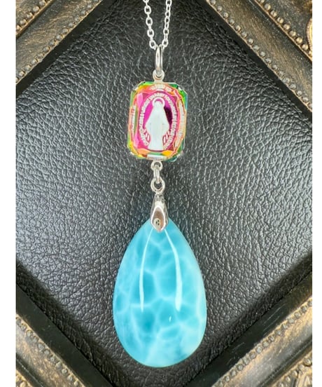 High Quality Larimar × vintage glass（限定１本）