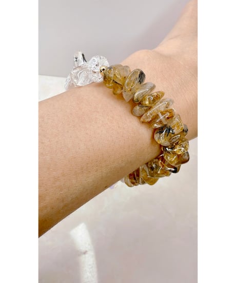 Golden Rutile Quartz × crystal　(限定数本）